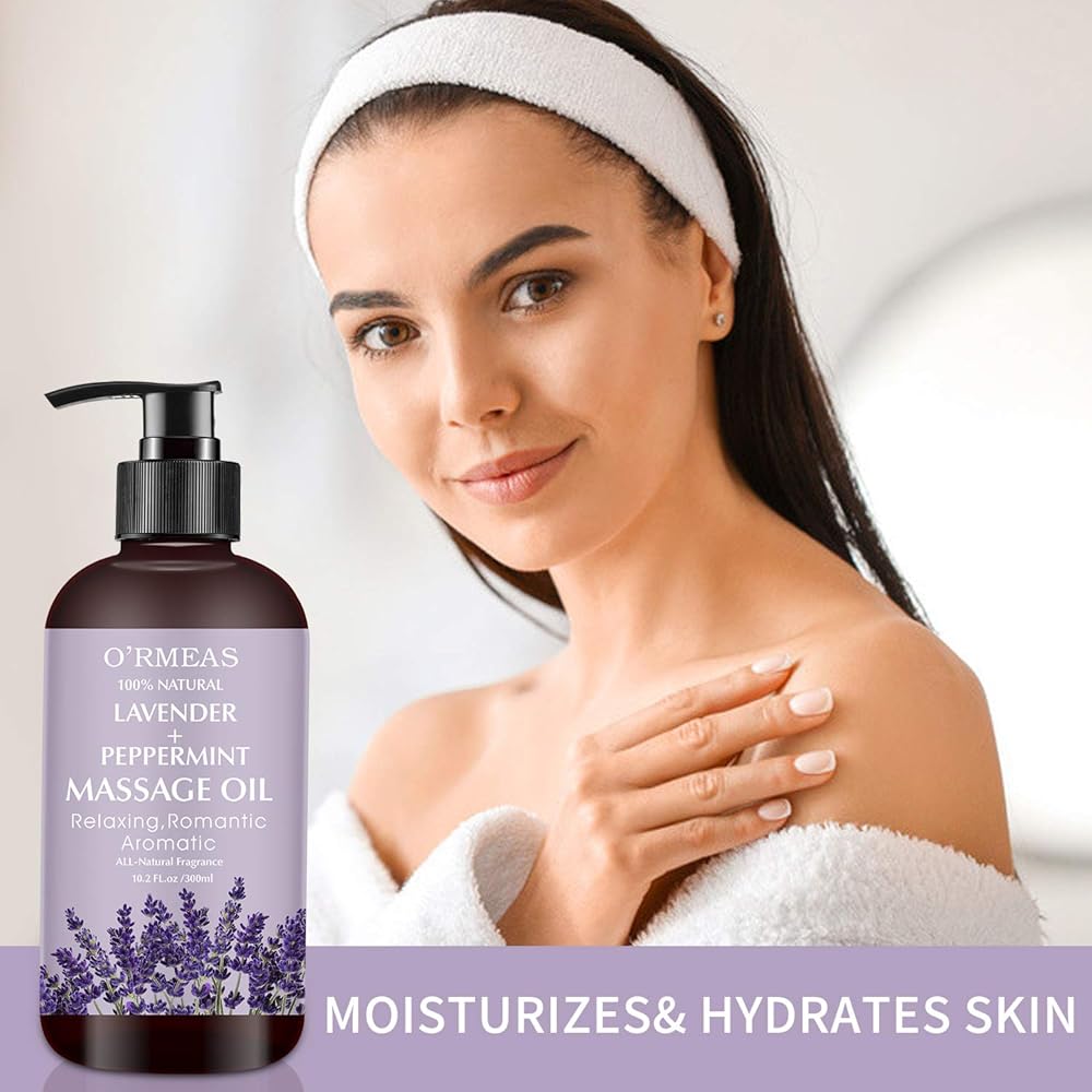 Massage Oil with Lavender & Peppermint - Ormeas