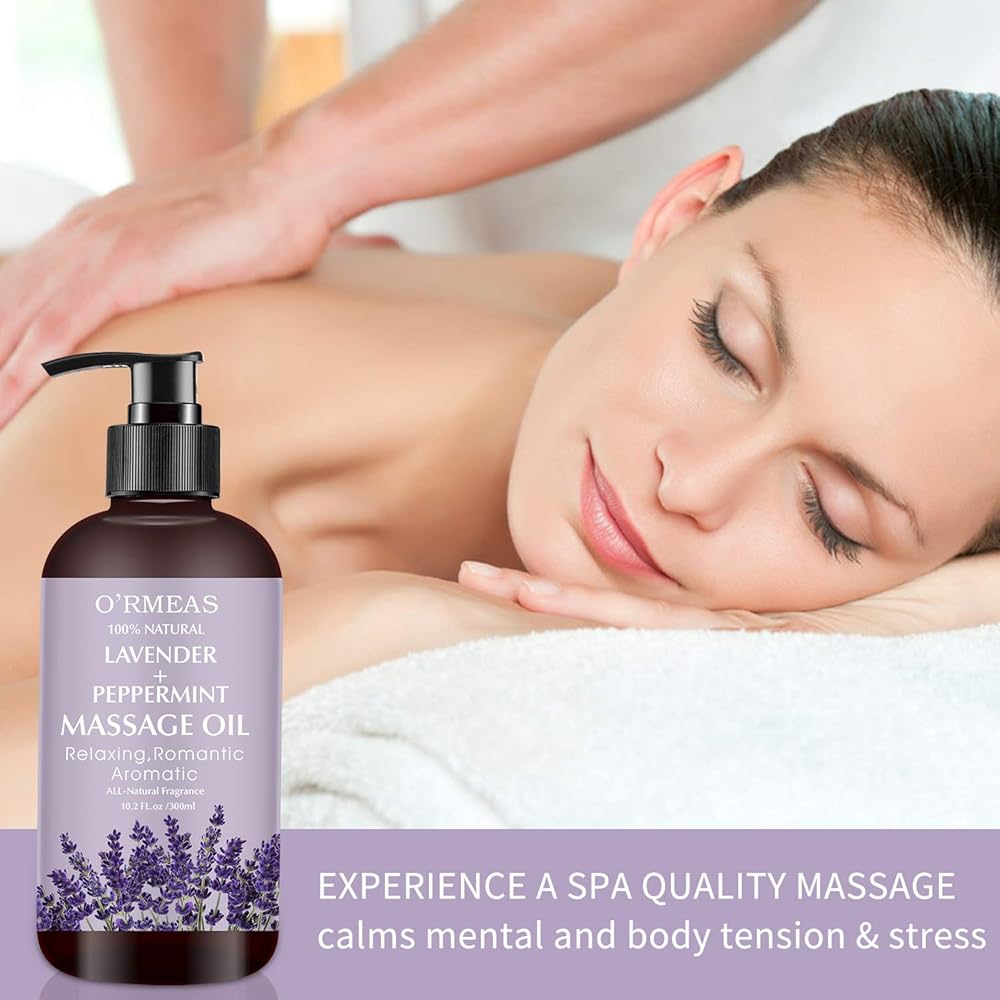 Massage Oil with Lavender & Peppermint - Ormeas