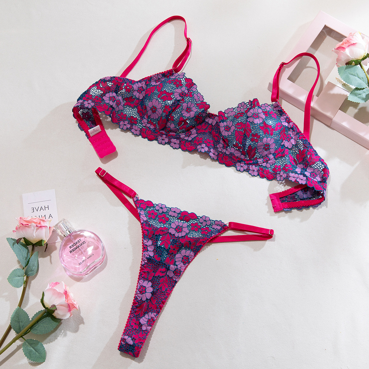 Rose Flowers Lingerie