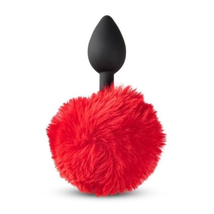 Silicone Butt Plug with furr - 1pc