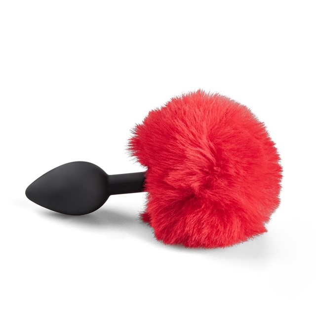Silicone Butt Plug with furr - 1pc