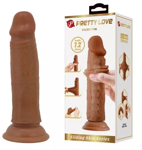 8.4" Sliding Skin Dildo - Prettylove Keon