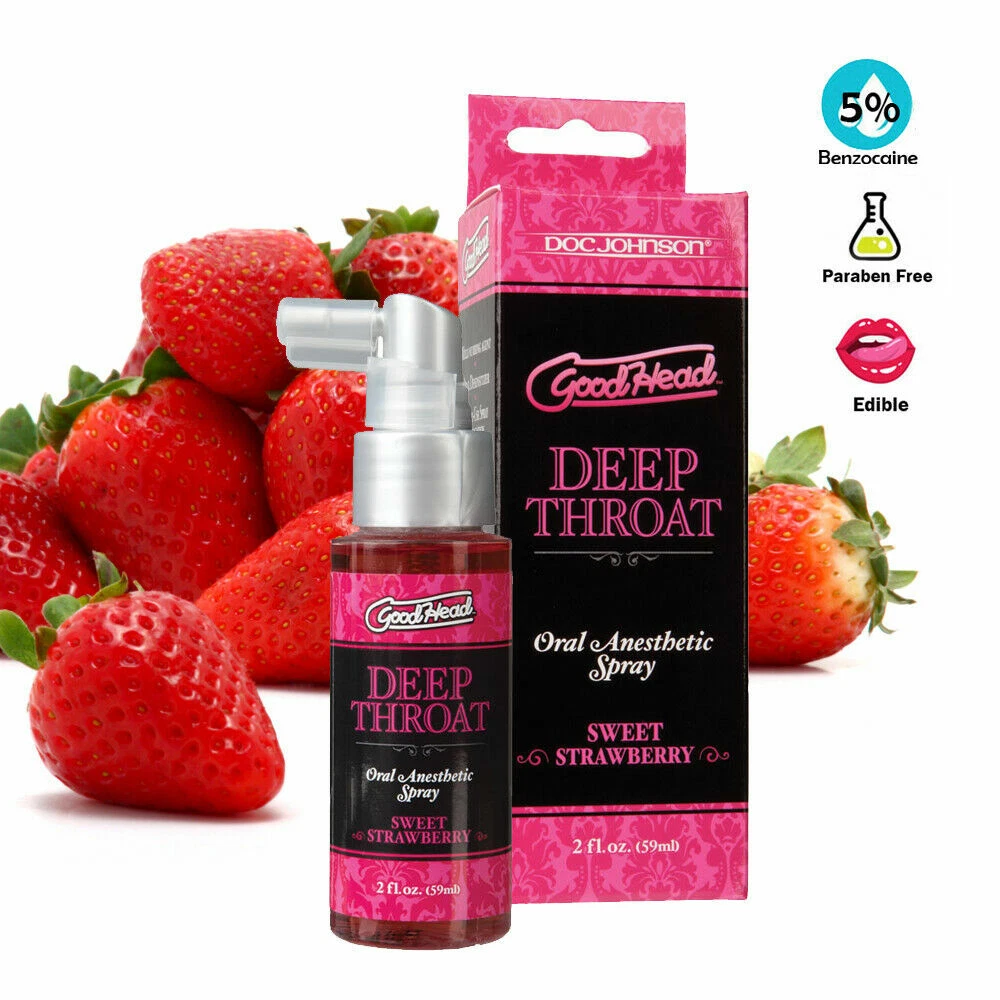 Goodhead Throat Oral Anesthetic Spray Sweet Strawberry 2 Ounce