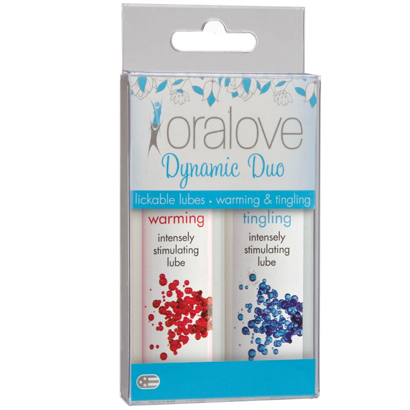 Oralove Dynamic Duo Lickable Warming And Tingling Lubes 1 Ounce 2 Each Per Set