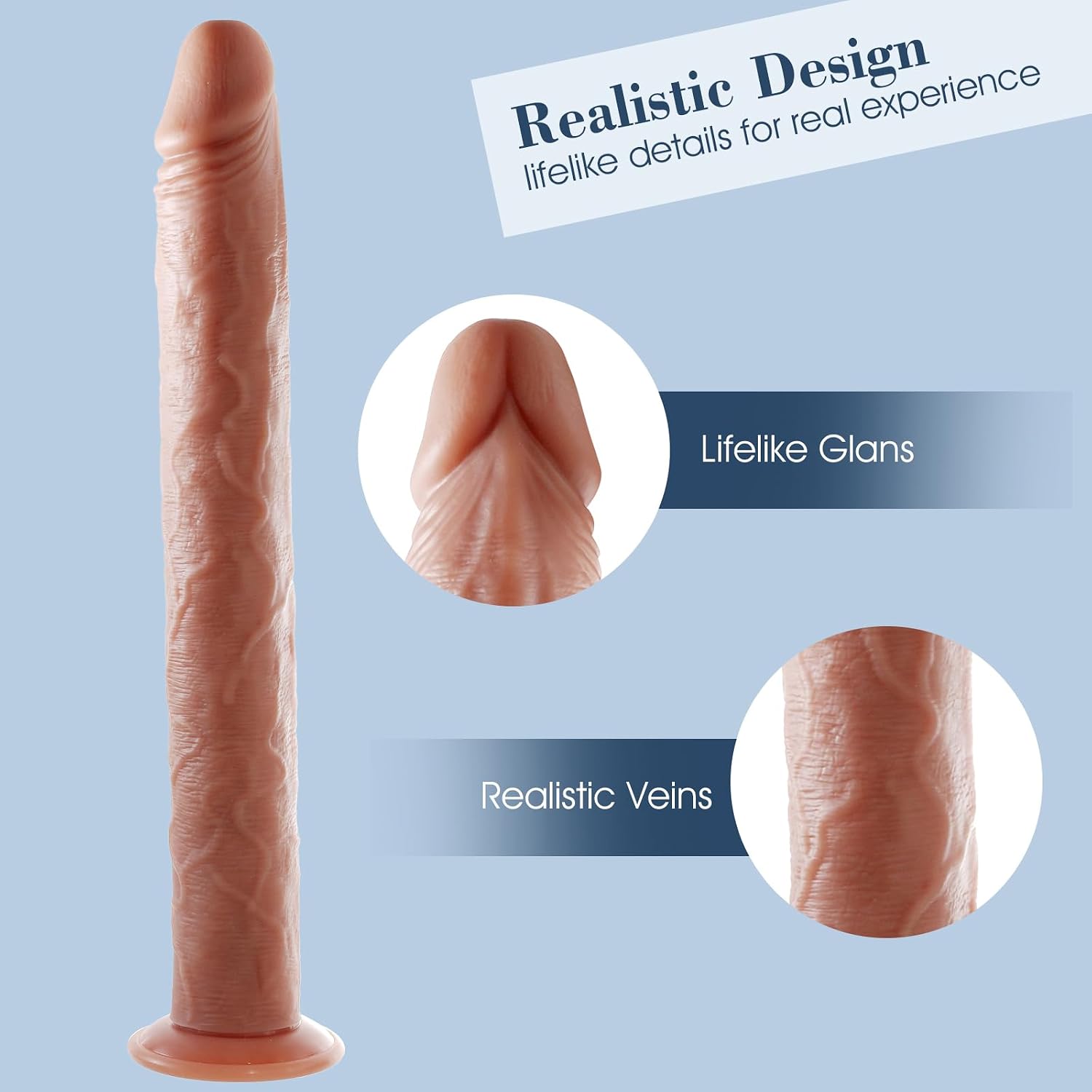 14.5" Slim non vibrating Dildo