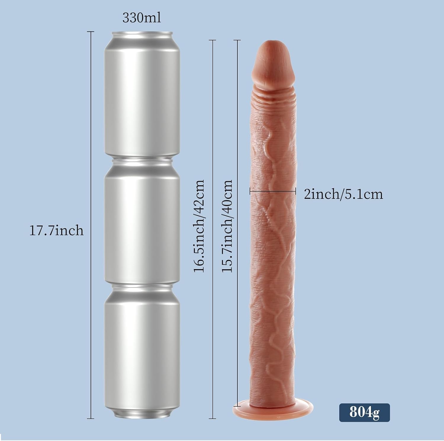 14.5" Slim non vibrating Dildo